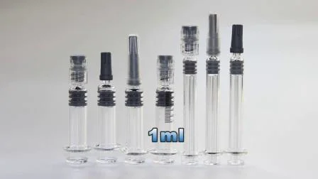 1ml 2.25ml 3ml 5ml Injection médicale ou seringue en verre préremplissable jetable cosmétique