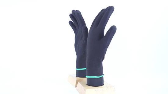 Doublure en nylon Spandex Plus de calibre CE 15 avec gants enduits de sable en nitrile