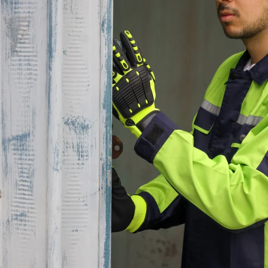 Gants de travail de protection anti-vibrations et anti-coupures en TPR Sandy Nitrile résistants aux coupures et aux chocs